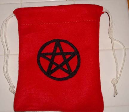 Red Felt Pentagram Bag